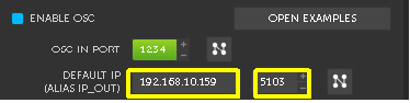 IanniX OSC settings