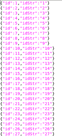 JSON data structure example