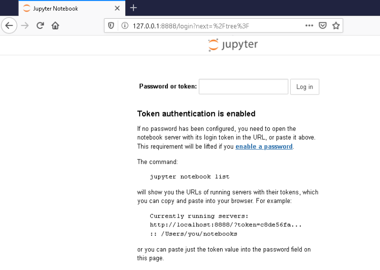 htm.core-jupyter login screen